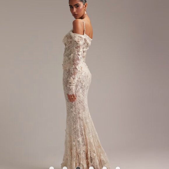 New ASOS wedding dress FREE EARRINGS - Picture 9 of 16